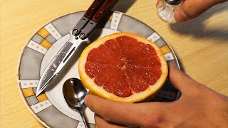 Grapefruit richtig aufschneiden und essen HD Anleitung Tutorial German Deutsch [upl. by Eidaj518]