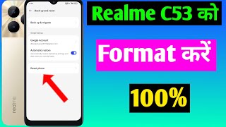 realme c53 ko reset kaise kare  how to factory data reset in realme c53  realme c53 mobile [upl. by Akemet238]