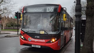 London Bus Route D6 arrives at Mile End [upl. by Colet]