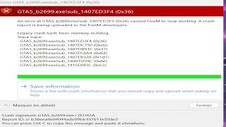 how to fix error GTA5b2699exesub1407ED3F4 0x36 for fivem english version [upl. by Ahsaeyt]
