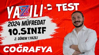 10sınıf coğrafya 2dönem 1yazılı TEST 📌 2024 MEB [upl. by Iidnarb177]