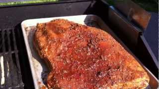 Beef Brisket Hickory smoked on the Brinkmann Charcoal Grill [upl. by Azyl]