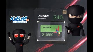 Unboxing SSD 240 GB Adata SU650  Melhor upgrade para quem ainda usa HD [upl. by Htehpaj]