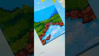 Easy acrylic painting easypaintingideas riverartacrylicpaiting artshortssatisfying [upl. by Iliak]