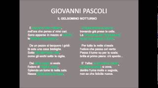 Pascoli  Gelsomino notturno [upl. by Lemkul623]