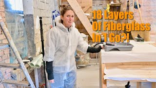 Keel Area Reinforcement  18 Layers Of Fiberglass In One Go  Ep 410 RAN Sailing [upl. by Abdel]