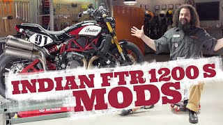 Indian FTR 1200 S Motorcycle Mods [upl. by Aridatha]