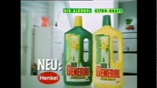 Historische TVWerbung für Reinigungsmittel Der General 1989 [upl. by Quillan]