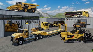 Société Caterpillar à 80000000€ pleine de camions dengins de travaux public et de moissonneuses [upl. by Wamsley]