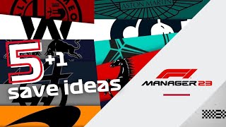 51 save ideas for F1 Manager 2023 Career Mode [upl. by Adnihc]