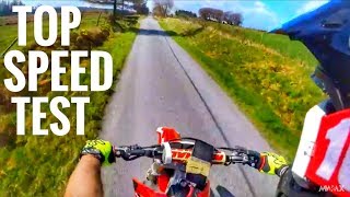 Honda CRF250R Top Speed Test Mph [upl. by Nolyar171]