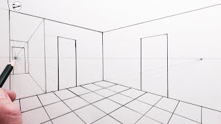 How to Draw a Simple Room using 2Point Perspective for Beginners [upl. by Adelaja]