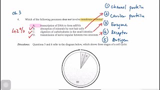 2023 DSE Biology MC Paper 1A Q4 Membrane Protein 膜蛋白 [upl. by Jeramie]