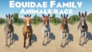 Equidae Family Animals Races in Planet Zoo included Plains Zebra Quagga Wild Donkey amp etc [upl. by Kcirrem185]