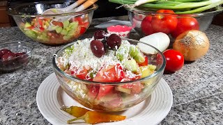 Šopska Salata Balkanska Kralica na salatite  Shopska salad 🥗 Balkan Queen of the salads [upl. by Maye]