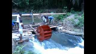 Usaka Waterwheel Part 2  Dropping it in the river [upl. by Stillman869]