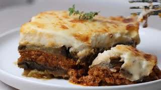 I prepare this delicious Greek Moussaka recipe with baked eggplant every week [upl. by Alphonse]