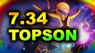 TOPSON INVOKER  734 NEW PATCH  PRO GAMEPLAY DOTA 2 [upl. by Phil]