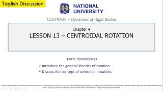 Dynamics of Rigid Bodies  Centroidal Rotation [upl. by Appolonia484]