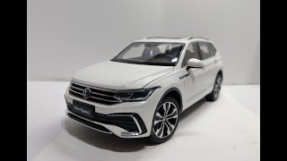 Diecast 118 模型車 Volkswagen Tiguan Allspace 2022 Unboxing [upl. by Anayek536]