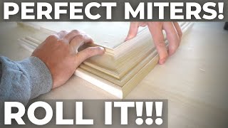 The Most Important Trick for Perfect Casing amp Crown Miters  ROLL IT [upl. by Nora]