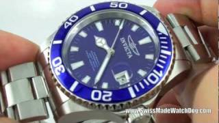 Invicta Watches Mens 0997 Pro Diver Blue 24 Jewel Automatic Watch [upl. by Llenrub209]