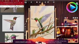 SketchClub JR ART LAB  Quebec Hummingbird Realistic Paint Studio [upl. by Dielle217]