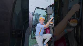 Blippi Drives A TRACTOR in real life shorts blippi [upl. by Carrillo]