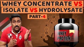 WHEY CONCENTRATE VS ISOLATE VS HYDROLYSATE [upl. by Neelyad270]