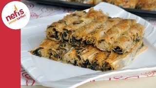 Ispanaklı Börek Tarifi  El Açması Çıtır Börek Yapımı [upl. by Amber]