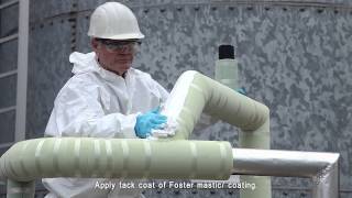 Application of Foster mastic coating [upl. by Doralin]