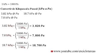 Convertir de KiloPascal a Pascal kPa a Pa [upl. by Shanley]