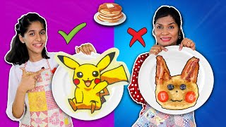 PANCAKE ART CHALLENGE  Easy Pan Cake Recipe  Paris Lifestyle [upl. by Ahsineg867]