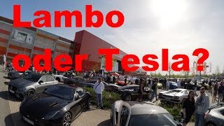 Mit dem Tesla P 75D zum Supercar Sunday und Cars amp Coffee in Hamburg [upl. by Aisila]