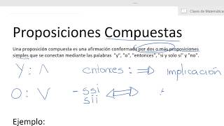 Proposiciones Compuestas y Conectores Lógicos [upl. by Ayisan154]