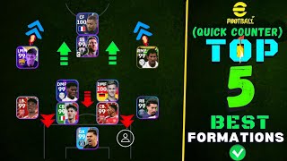 Top 5 Quick Counter Best Formations In eFootball 2024 Mobile  4132 is Available🤔 [upl. by Noizneb]