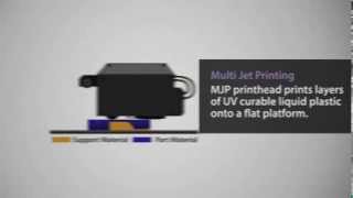 ▶ 3D Systems MultiJet Printing MultiJet Modeling process [upl. by Epilef]