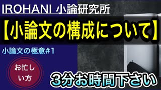 【3分解説】小論文の構成について小論文の書き方における極意を伝授します [upl. by Orwin]