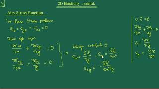 2D Elasticity – 2 Airy Stress Function [upl. by Barra]