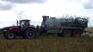 épandage de lisier 2014 case puma cvx 215 tonne a lisier Joskin de 18 000 litres [upl. by Ahseyd]