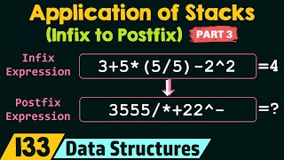 Application of Stacks Infix to Postfix  Part 3 [upl. by Jocelin981]