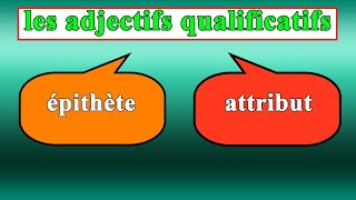 ladjectif qualificatif épithète et attribut شرح بالعربية [upl. by Einnim807]