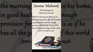 Jumma Mubarak quotesIslamic status viralvideo quotes youtubeshorts islamicstatus [upl. by Kenay]