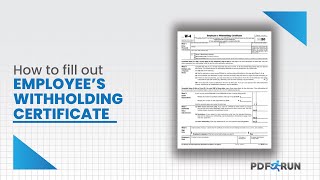 How to Fill Out Form W4 or Employees Withholding Certificate [upl. by Rydder816]