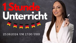 1 Stunde DEUTSCHUNTERRICHT🇩🇪 Deutsch lernen  Grammatik  Wortschatz  A2  B1  B2  C1 [upl. by Llecrup677]