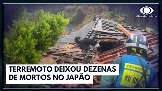 Sobe para 82 o número de mortos após terremoto no Japão  Jornal da Noite [upl. by Rubia]