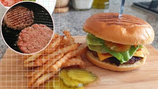 Carne para hamburguesa super jugosa SIN HUEVO NI PAN MOLIDO  Hamburguesa casera clásica con Yus [upl. by Salzhauer]