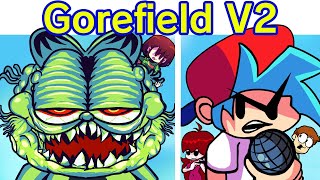 Friday Night Funkin VS Gorefield V2 FULL WEEK  Ending FNF Mod Garfield GameboydCreepypasta [upl. by Tavey366]