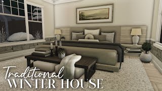 Bloxburg Traditional Family Winter House  SPEEDBUILD [upl. by Laeynad]