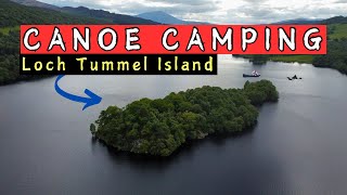 Canoe Wild Camping Scotland  Tummel Valley canoe wildcamping island scotland [upl. by Elleirua134]